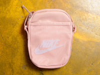 Nike Heritage Crossbody Bag (Small, 1L) - Pink / White