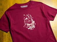 Peace Out T-Shirt - Burgundy