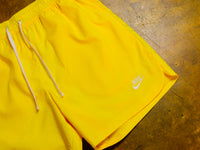 Nike Sportswear Essentials Woven Lined Flow Shorts - Yellow Strike / White