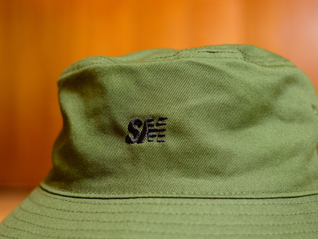 SM Classic Micro Embroidered Bucket Hat - Army / Black