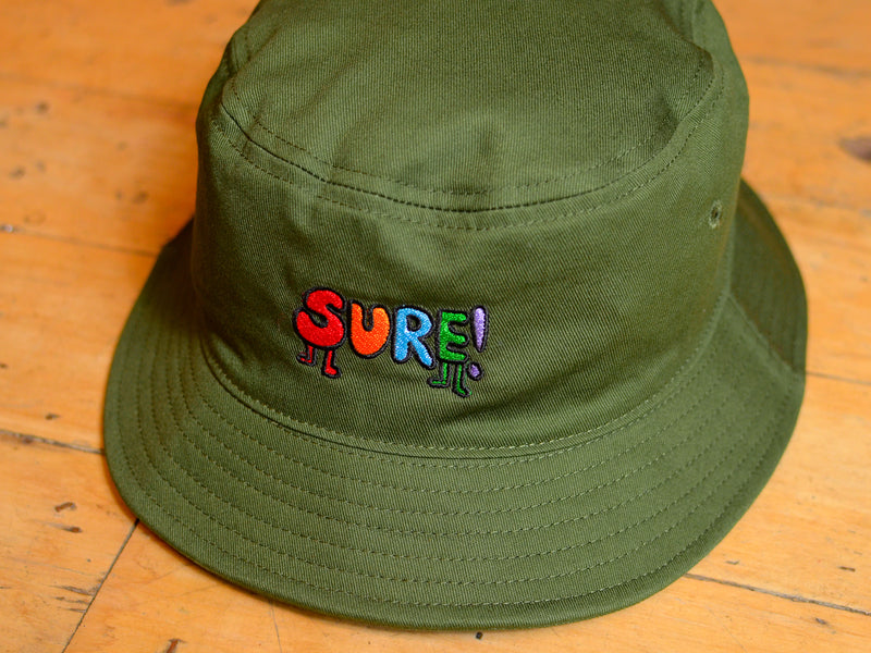 Daria Embroidered Bucket Hat - Army