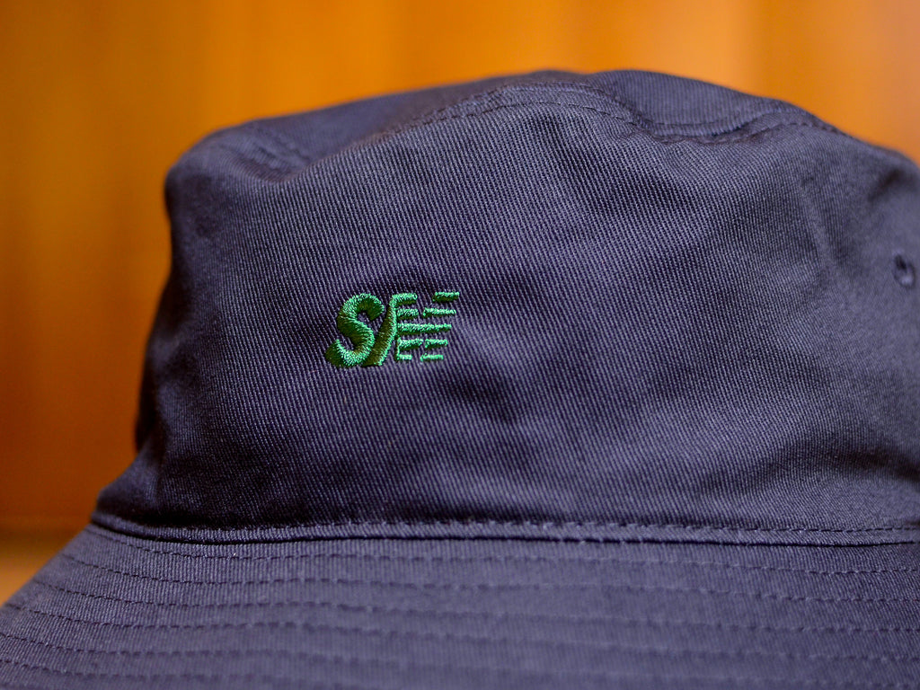 SM Classic Micro Embroidered Bucket Hat - Navy / Green