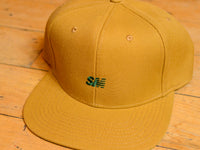 SM Classic Micro Embroidered Snapback Hat - Camel / Green