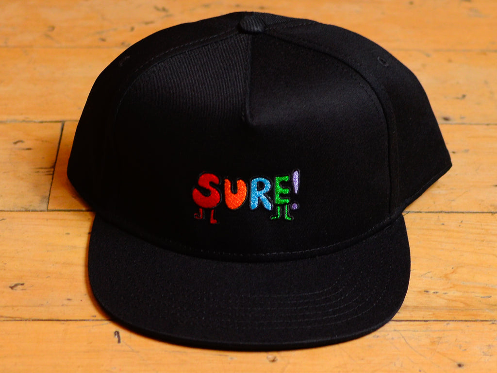 Daria Embroidered Snapback Cap - Black