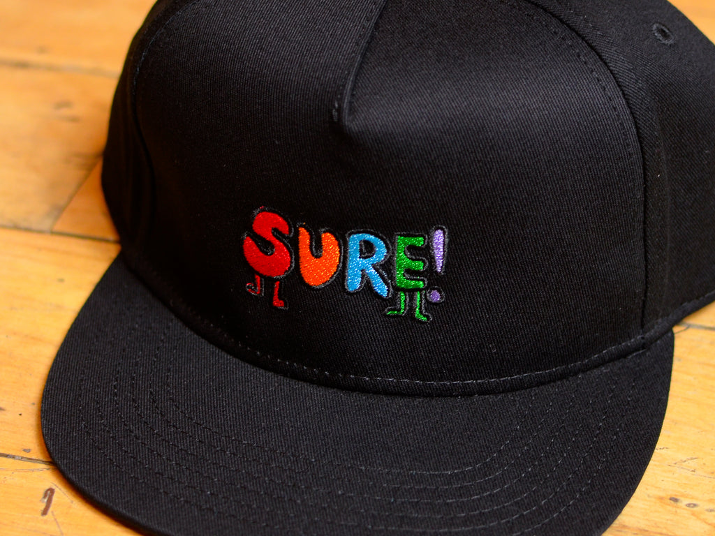 Daria Embroidered Snapback Cap - Black