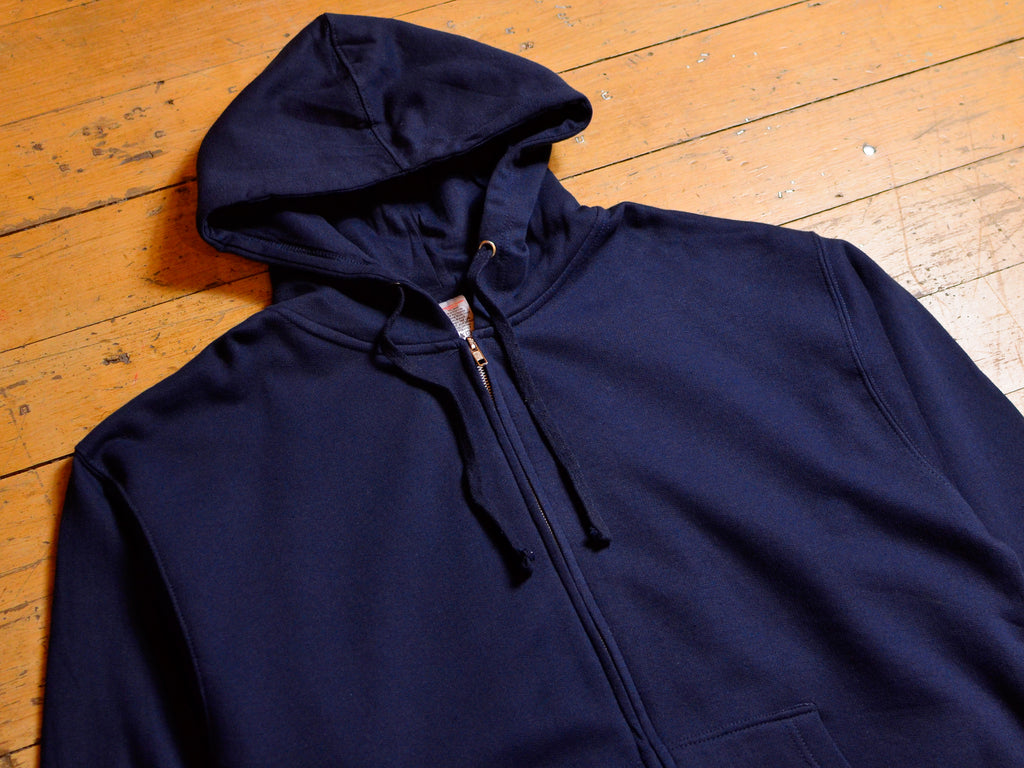 Independent Fleece Blank Zip Hood - Navy