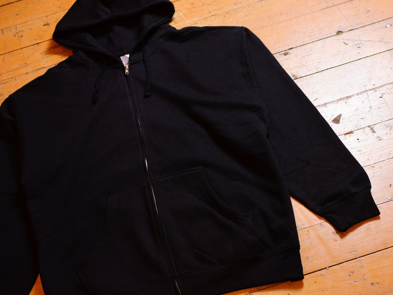 Independent Fleece Blank Zip Hood - Black