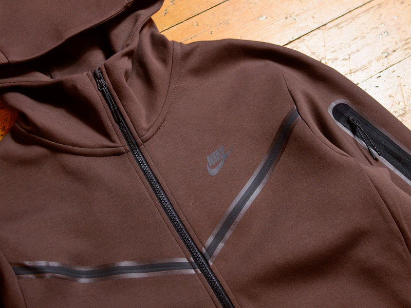 Nike Sportswear Tech Fleece Zip Hood - Baroque Brown / Black
