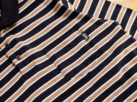 Big Stock Stripe Long Sleeve Polo - Black