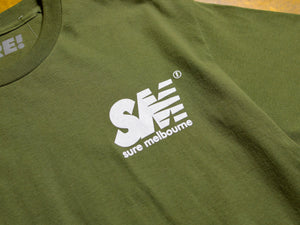 SM T-Shirt - Military Green / White