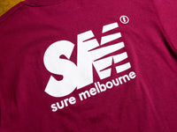 SM T-Shirt - Burgundy / White
