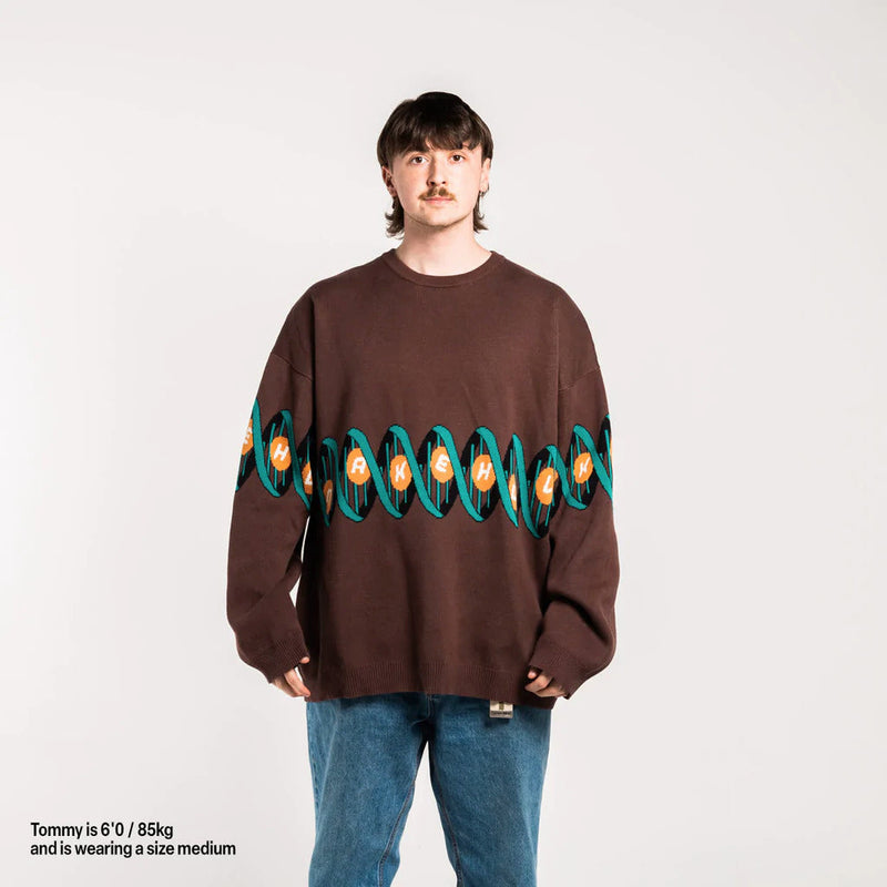 New DNA Knit Sweater - Chocolate