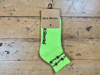 Barb Wire Half Socks - Safety Green